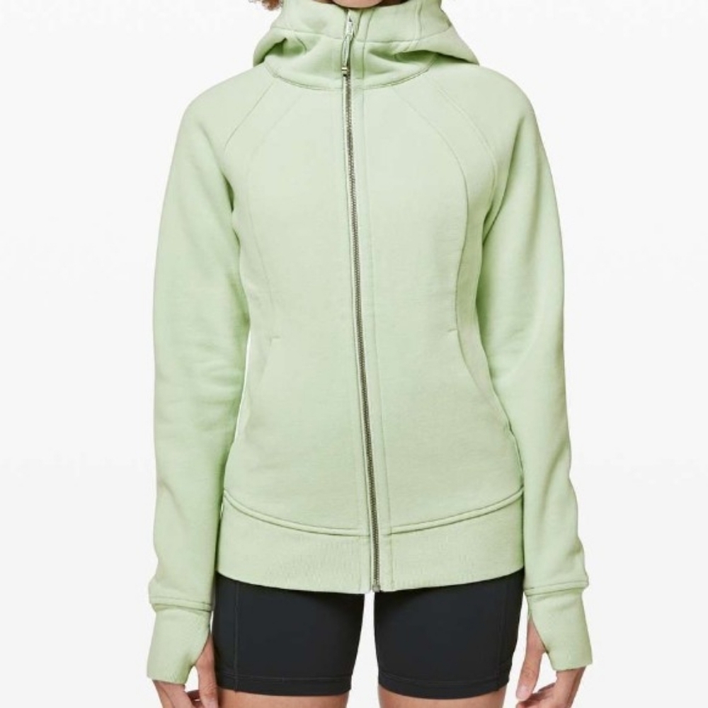 Lululemon Women's Mystic Mint Full Zip Scuba Hoodie W4AWNS Sz 8